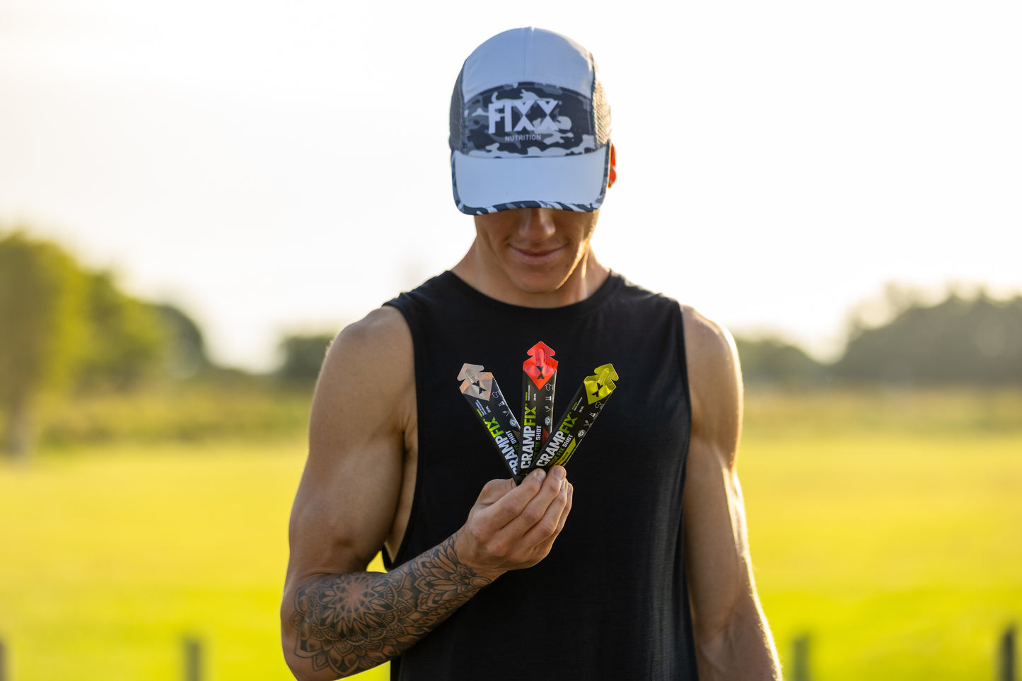 Fixx Running Hat Black and White CAMO