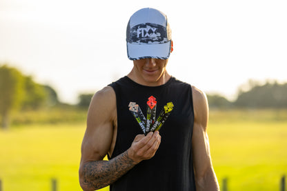 Fixx Running Hat Black and White CAMO