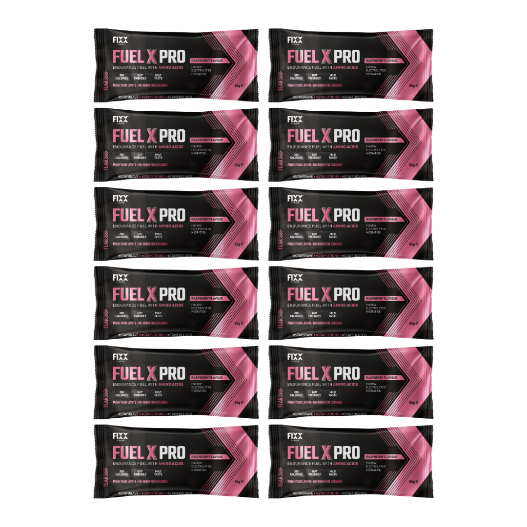 FUEL X PRO 55G SACHET BOX of 12 RASPBERRY