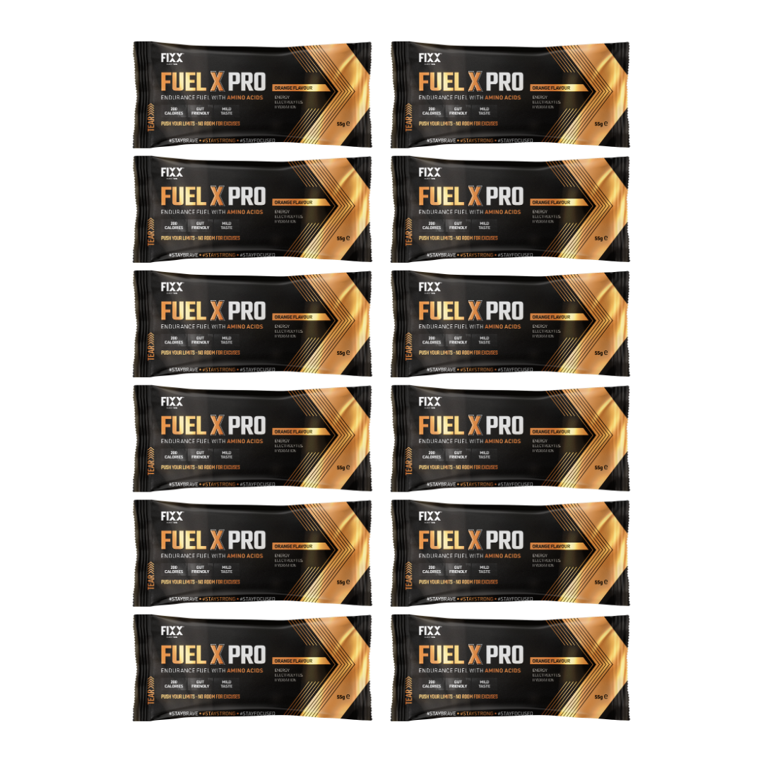 FUEL X PRO 55G SACHET BOX OF 12 ORANGE	