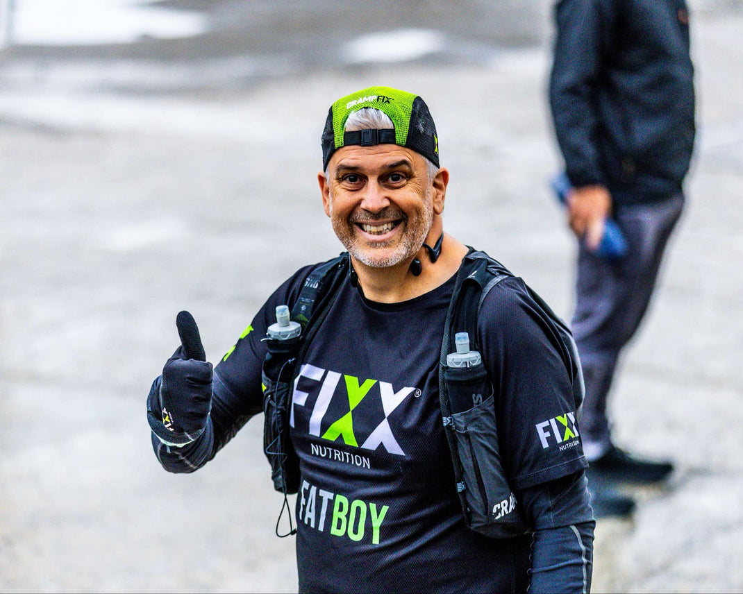 FIXX Nutrition 創辦人 Jan 在戶外運動賽事中