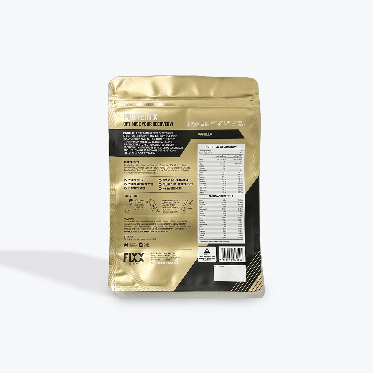 Protein X – Endurance Recovery Shake Vanilla